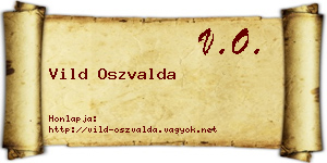 Vild Oszvalda névjegykártya